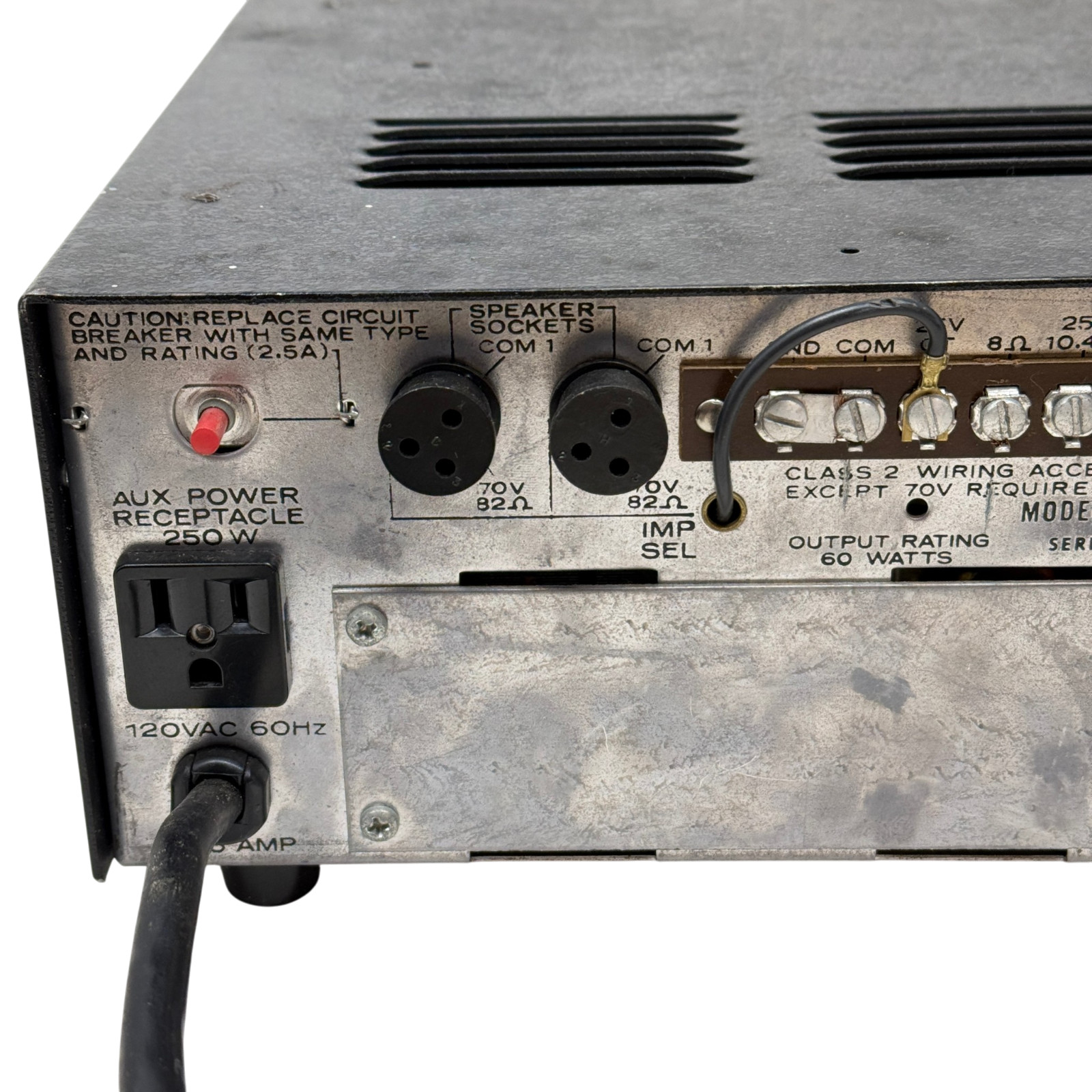Bogen CHS-60A Flex-Pak Solid-State PA Public Address Amplifier Powers On