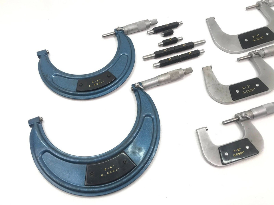 Outside Micrometer Set 1-2" to 5-6" Machinist Tool Set