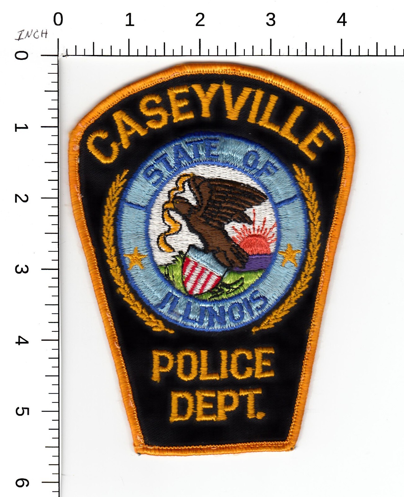 CASEYVILLE (VINTAGE ORIGINAL CC BACKING) ILLINOIS POLICE COLLECTIBLE PATCH