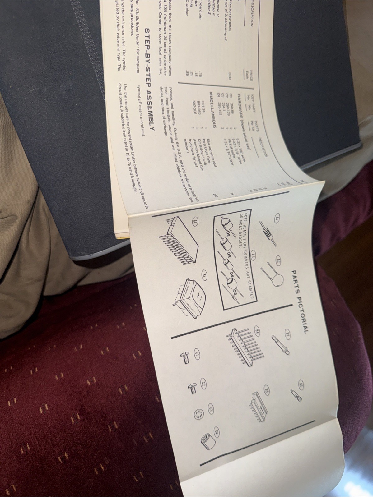 Heathkit Assembly Manual for GRA-2000-1 TV Clock Accessory Ok Condition Used