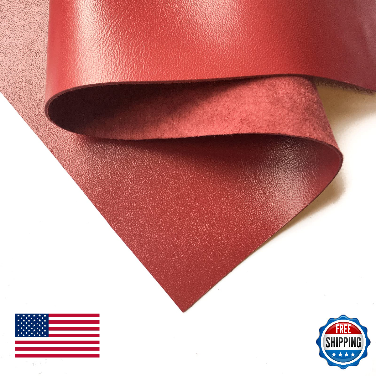 LeatherAA Italian Leather Company Real Red Lambskin Leather Sheet: Genuine Red,