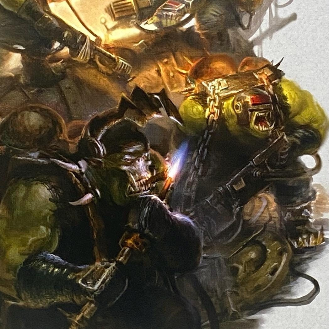 ORK FRAMED ART. KILL TEAM, WARHAMMER 40,000, 40K