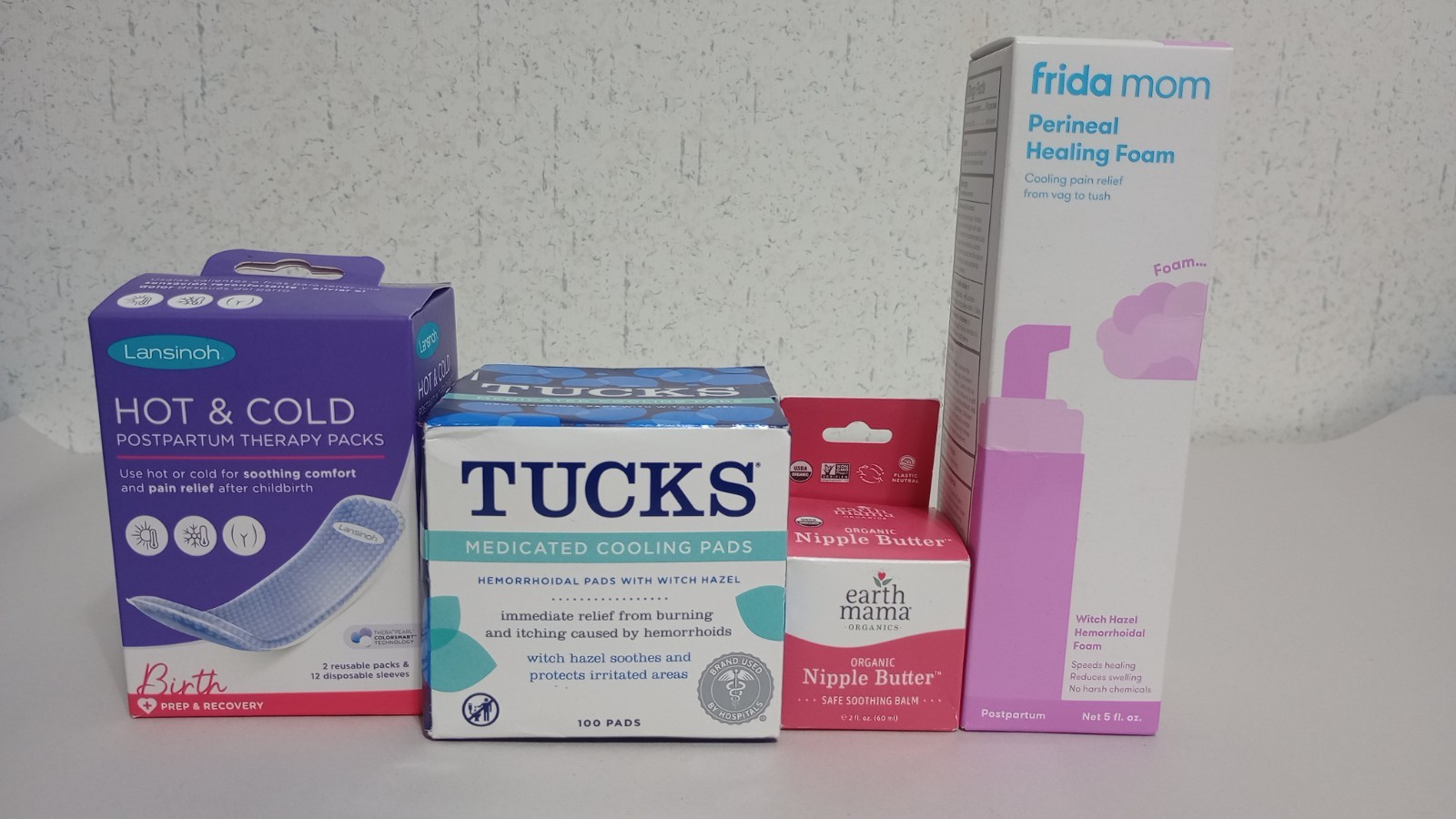 Bundle Postpartum Items Hot & Cold Packs,Tucks Cooling Pads,Nipple Cream, Foam