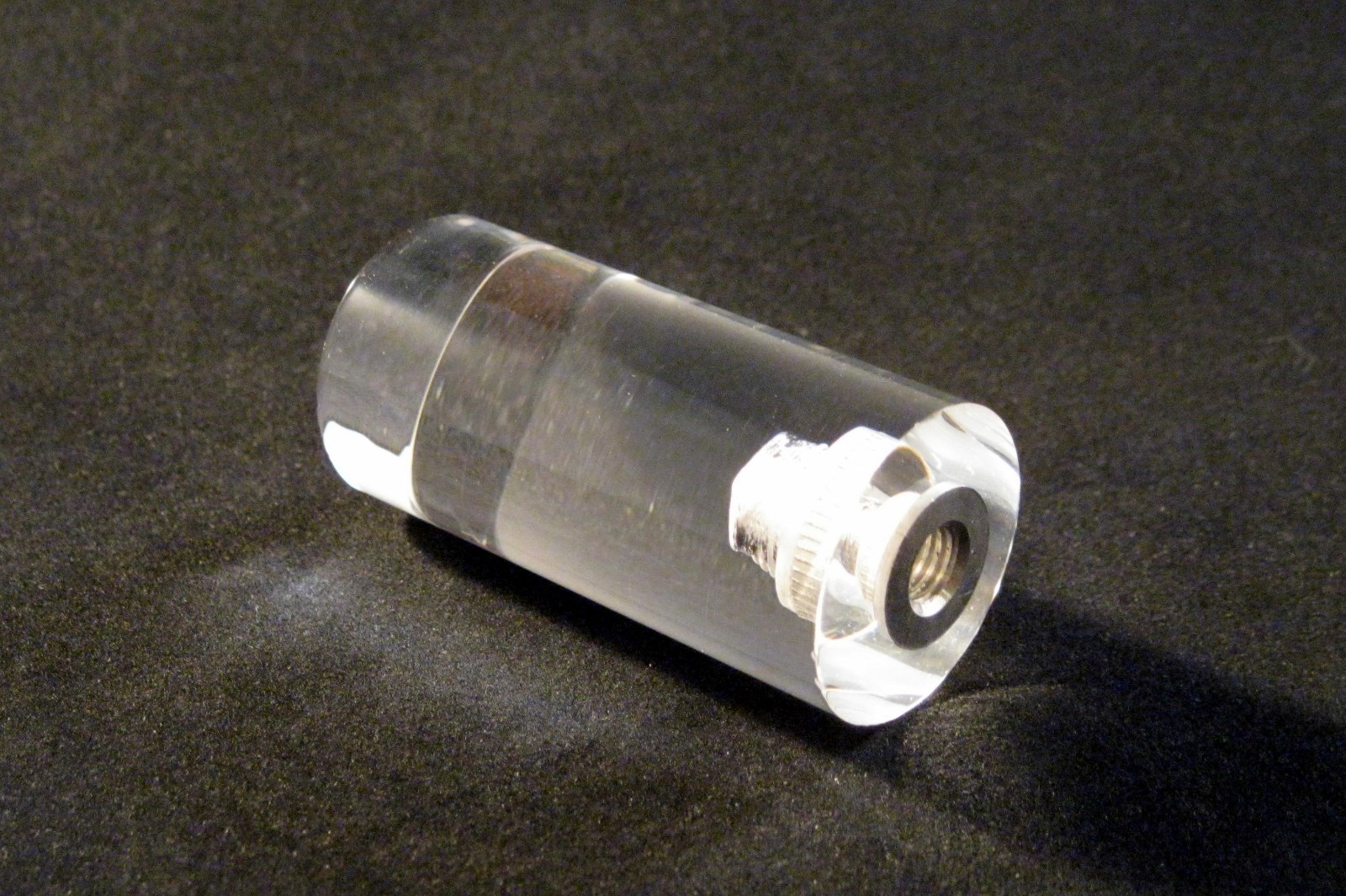Lamp Finial-TRANSITIONAL ACRYLIC CYLINDER 2" Ht. CLEAR-FS