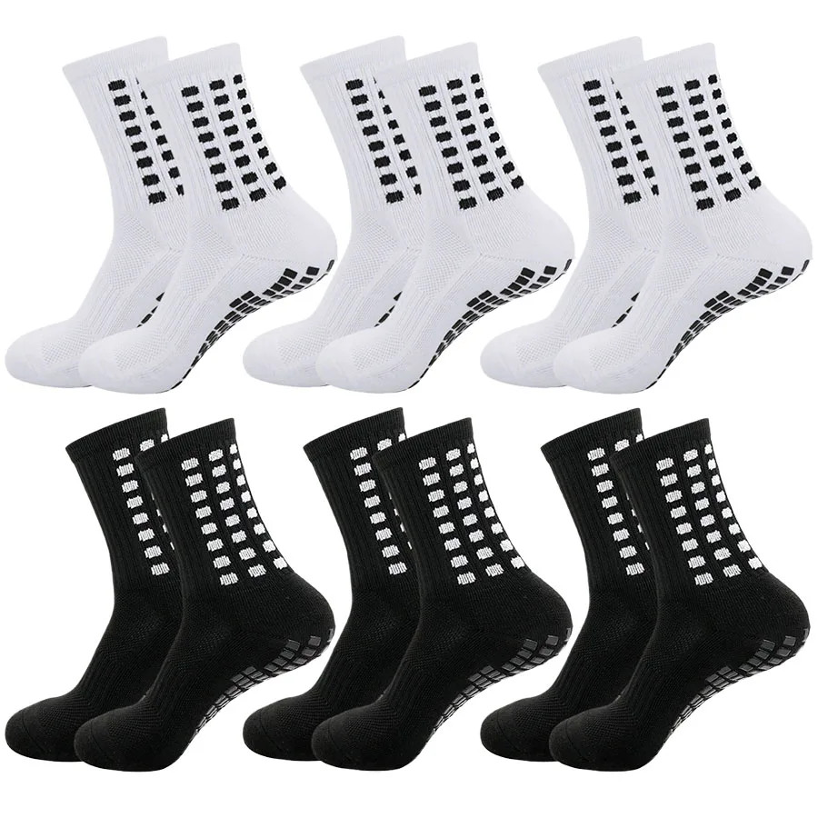6Pairs Men Women Professional Sports Socks Non Slip Grip Football Basketball Bas