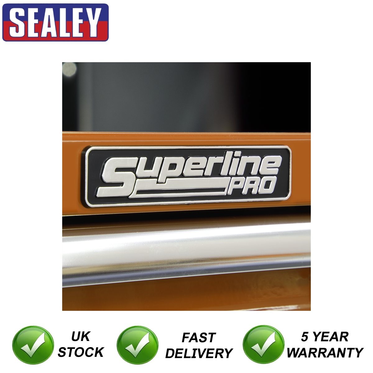 Sealey Superline PRO� Mid-Box Tool Chest 2 Drawer Orange AP26029TO
