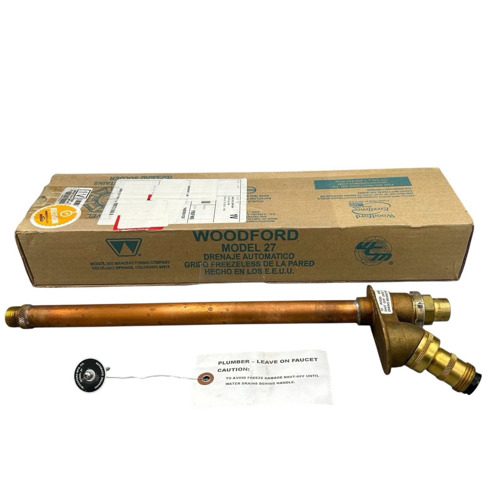 Woodford 27CP-12 Automatic Draining Freezeless Wall Faucet **Missing Handle