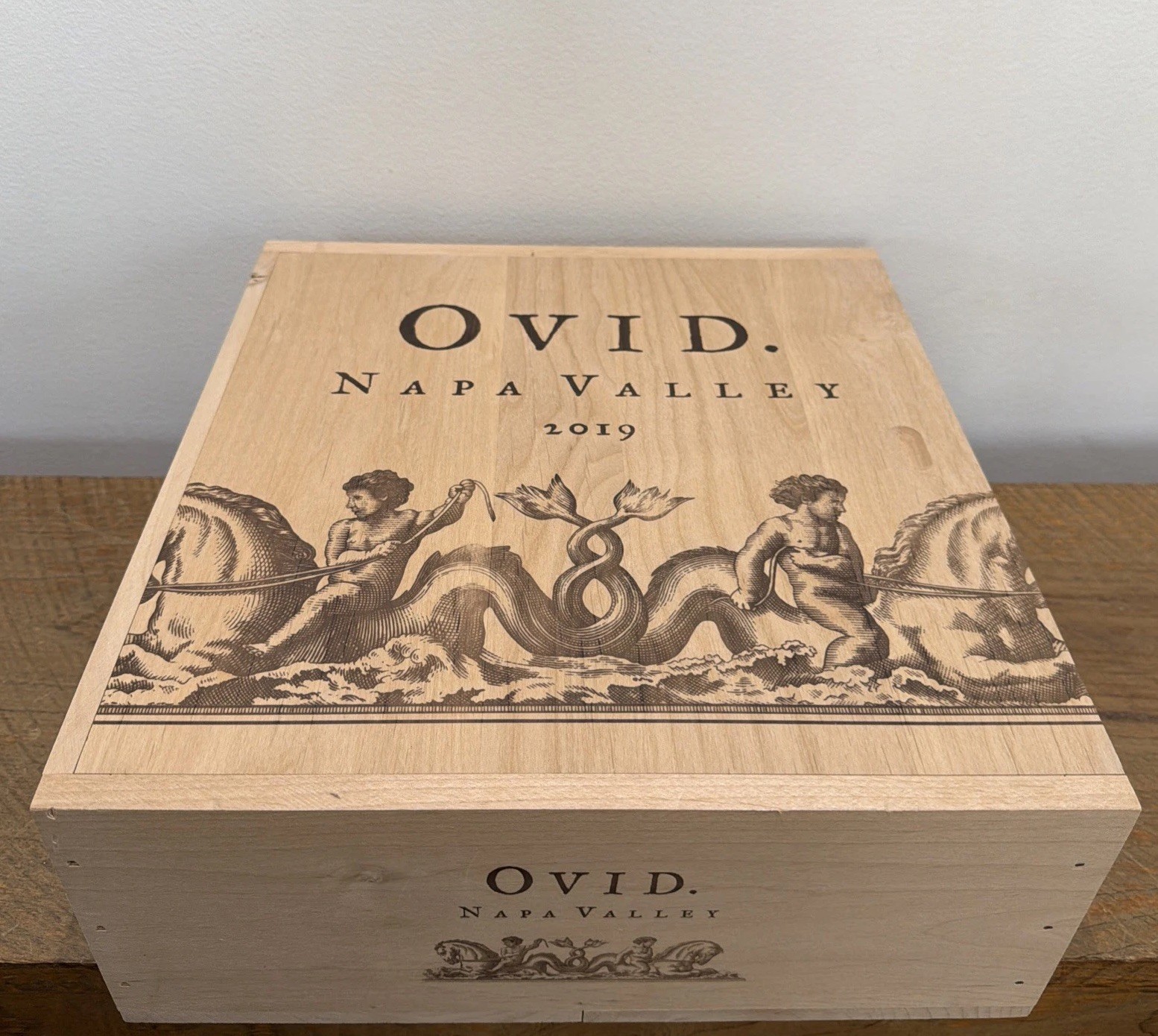 1 Rare Wine Wood Crate Box Case OVID | NAPA CALIFORNIA Vintage 2019