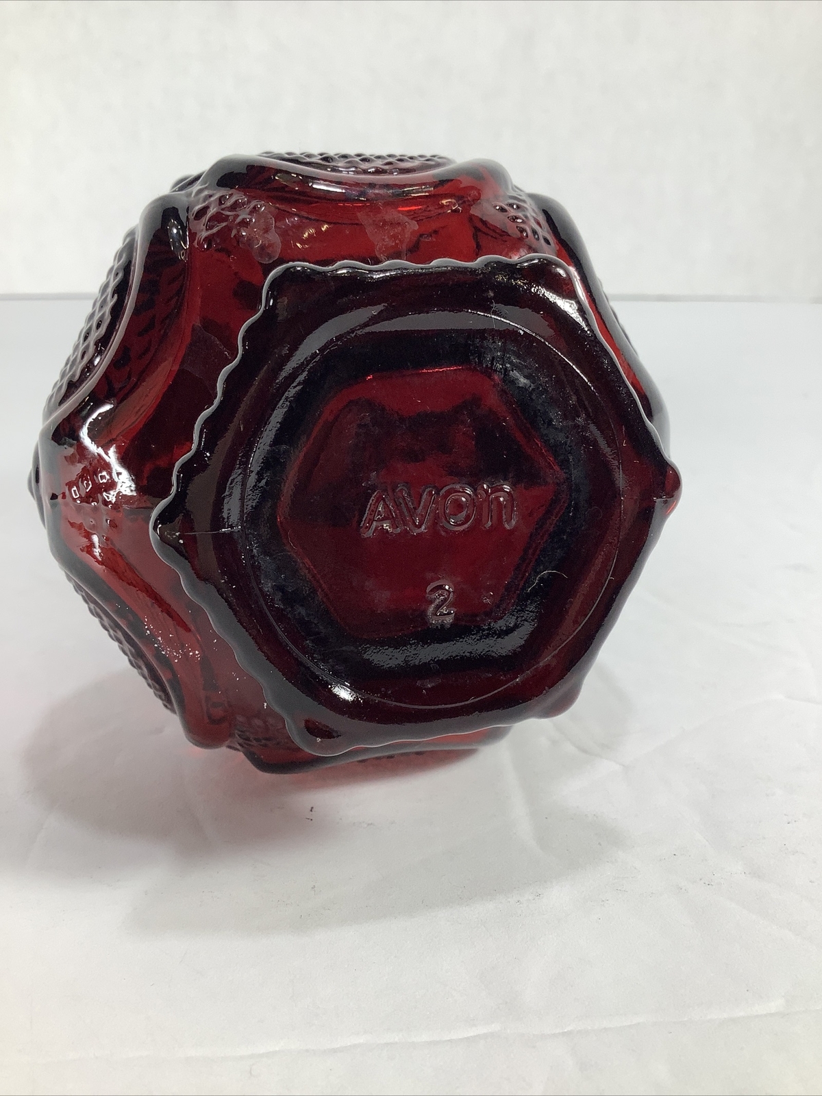 Vintage~ Avon® Ruby Red Decorative Glass Pitcher/Perfume Bottle w/Stopper