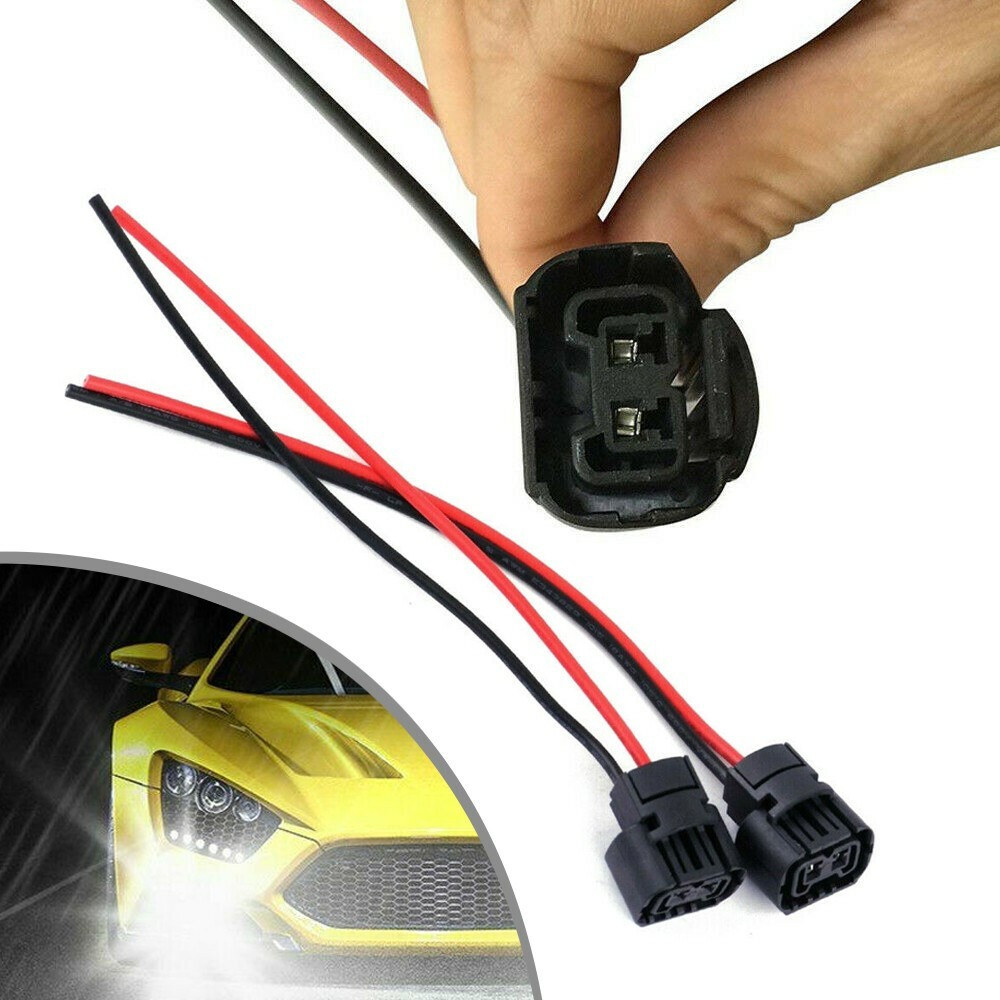 2x PS24W 5202 H16 Female Plug Connector Wiring Pigtail Two Harness For Fog Light