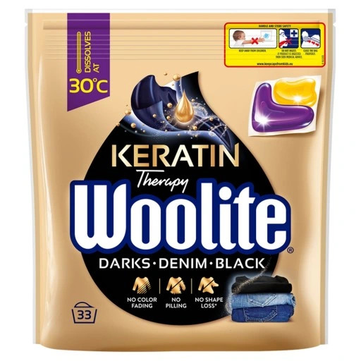 Woolite laundry Capsules for DARK FABRICS  caps -33 washes -Made in Europe
