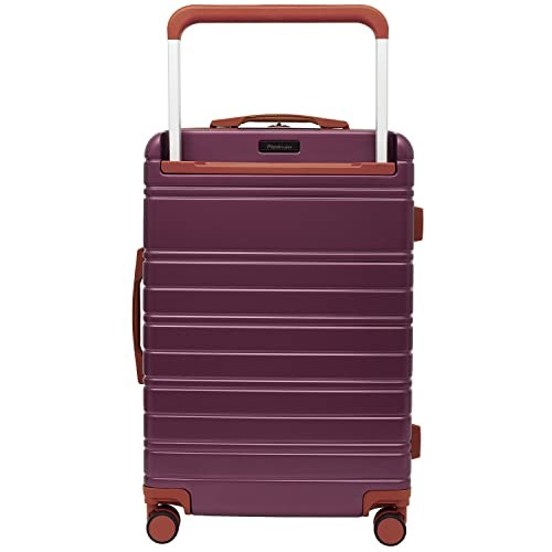 2PC Navigate Luggage Set 20" Carry-On Burgundy