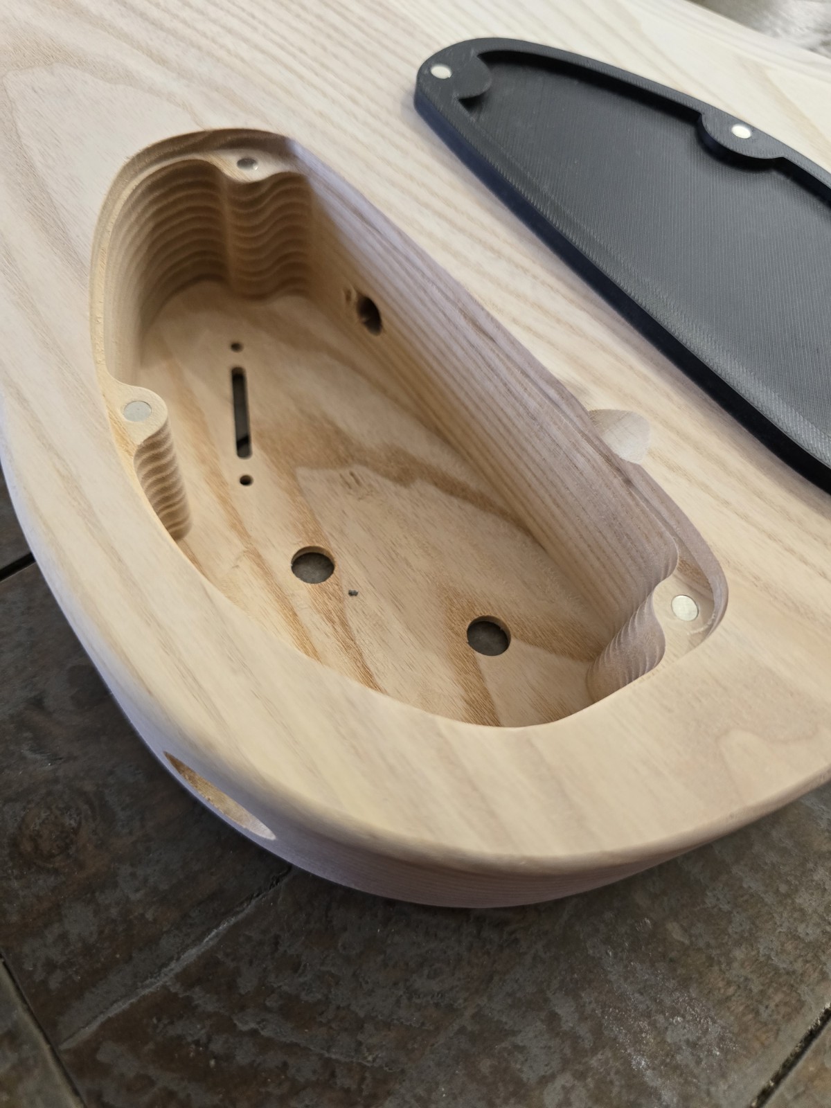 Super Strat-Style Guitar Body, Ash, HH