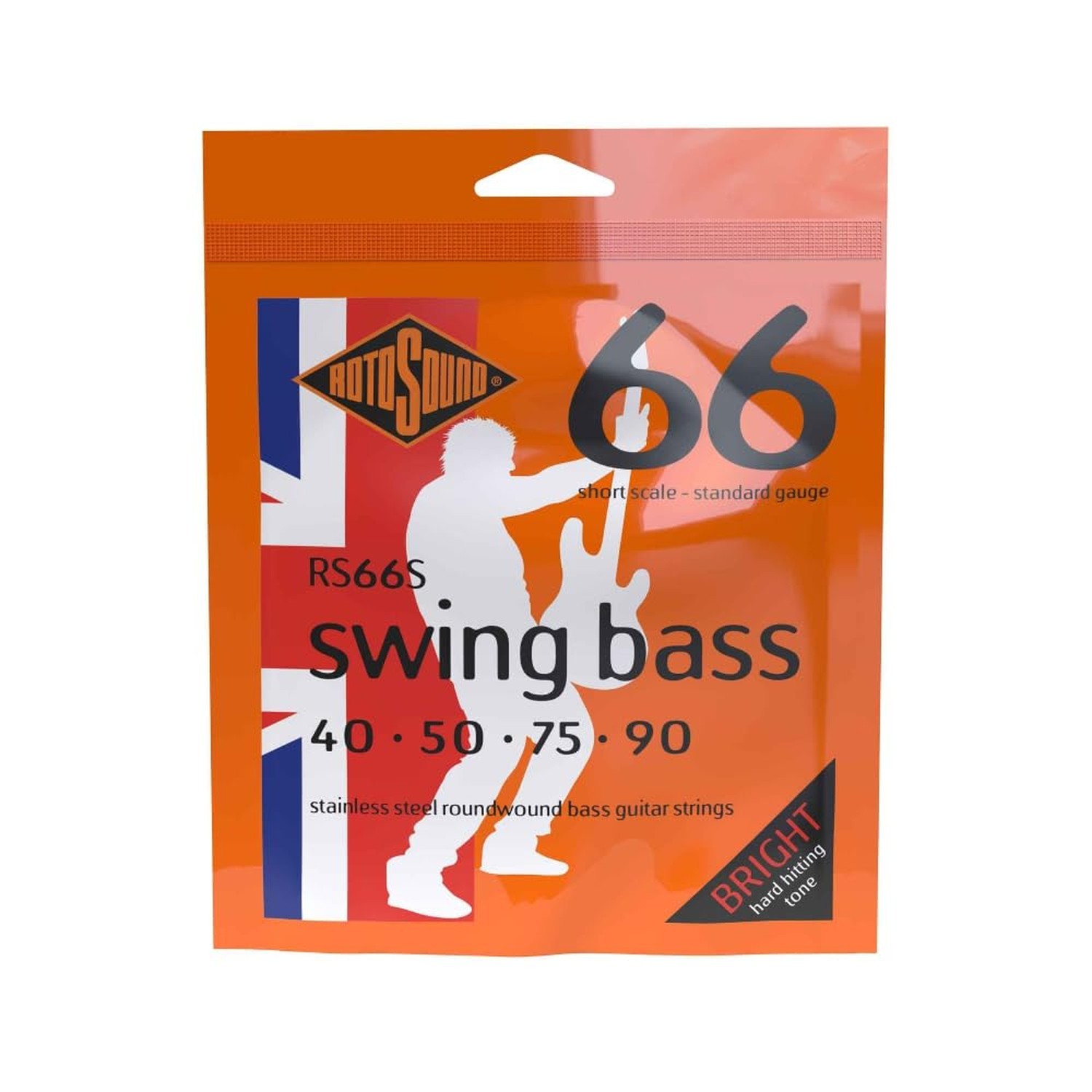 Rotosound RS66S Swing Bass 66 Stainless Steel Short-Scale Bass Guitar Strings...