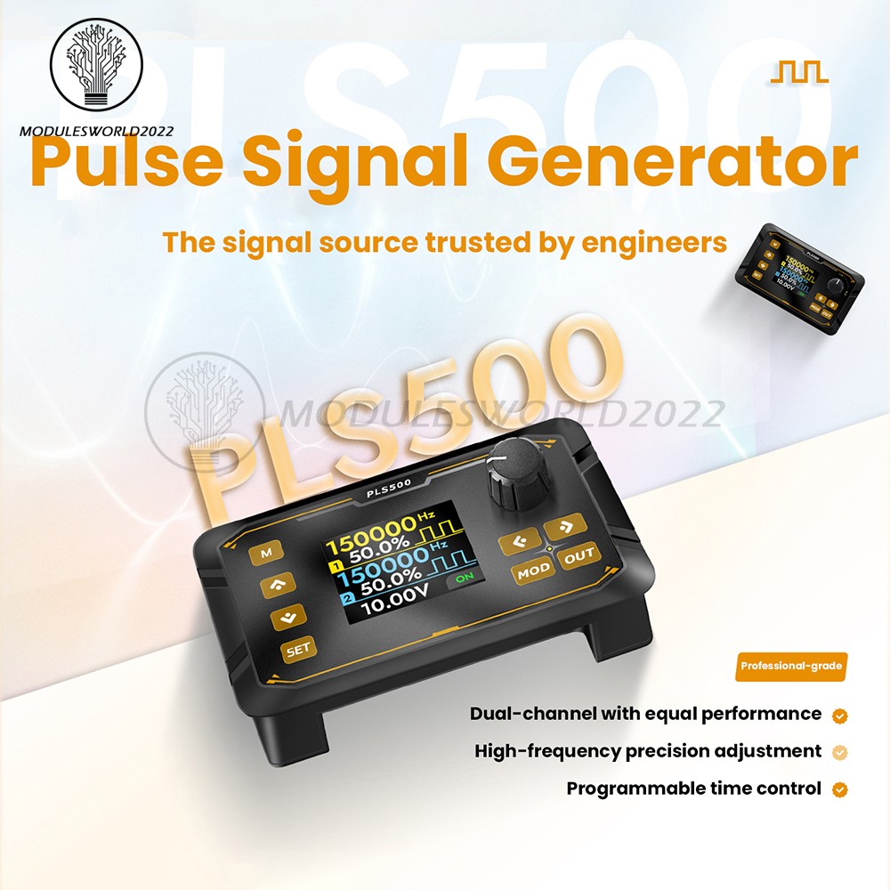 PLS500 Dual-Channel Pulse PWM Signal Generator Adjustable Programmable Dead zone