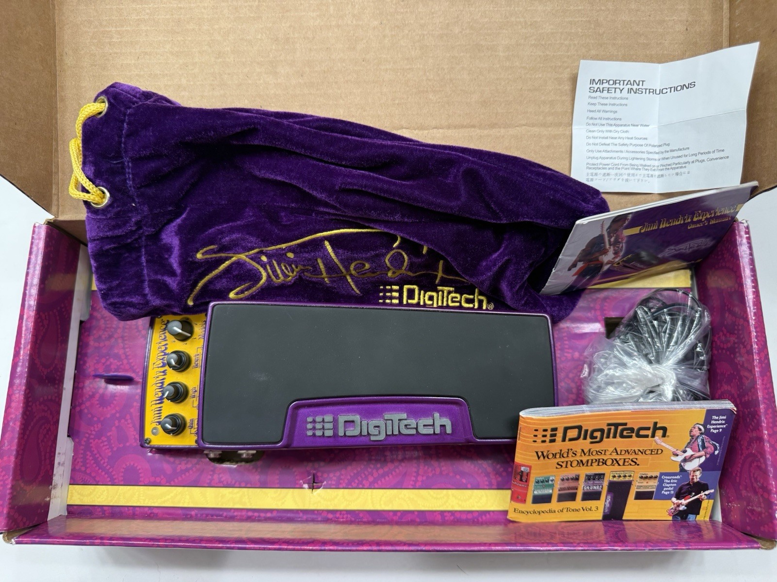 Digitech Jimi Hendrix Experience Signature Modeling Guitar Effect Pedal + Box