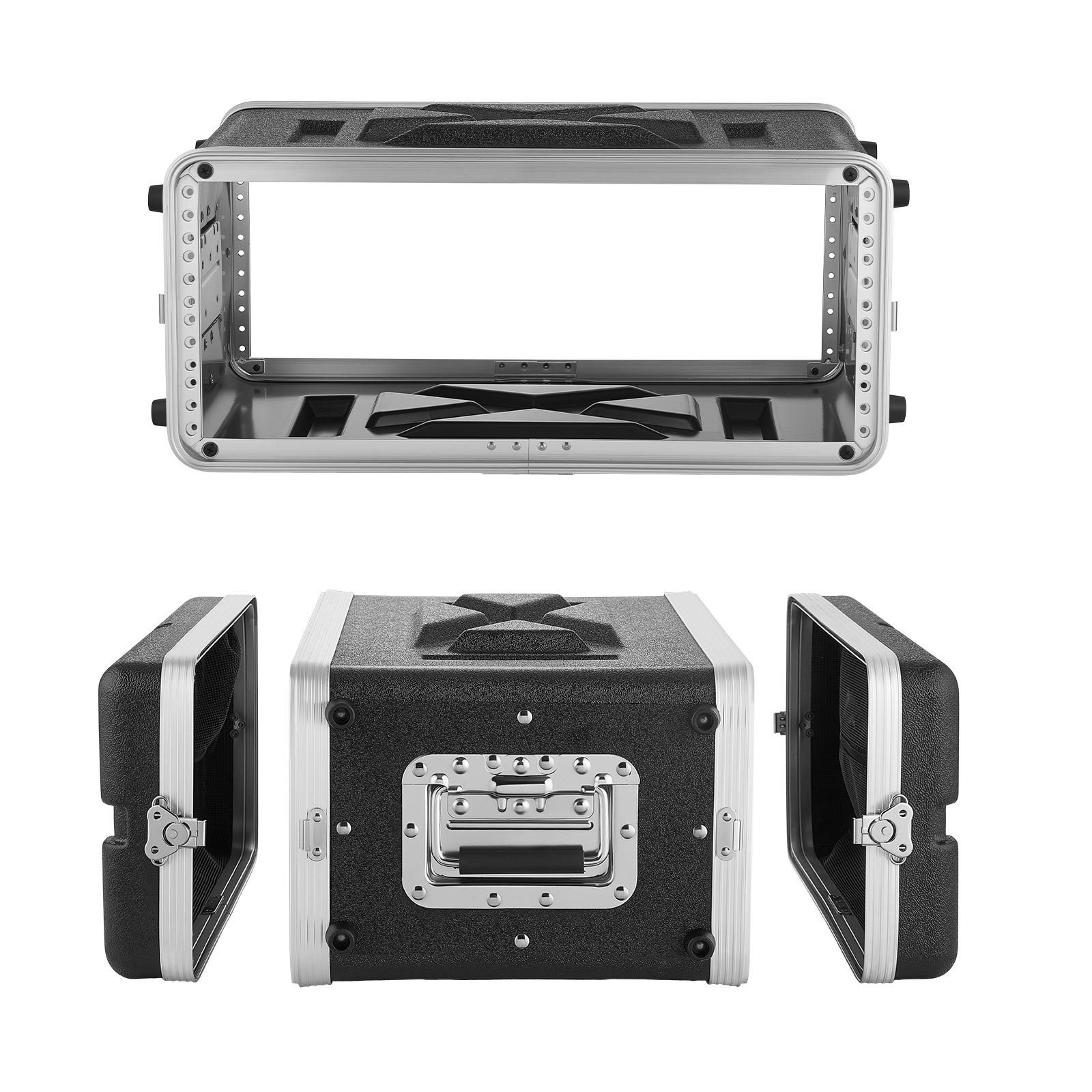 VEVOR 4U Rack Case Server Rack Cabinet 12.2 in ABS Construction with Latches