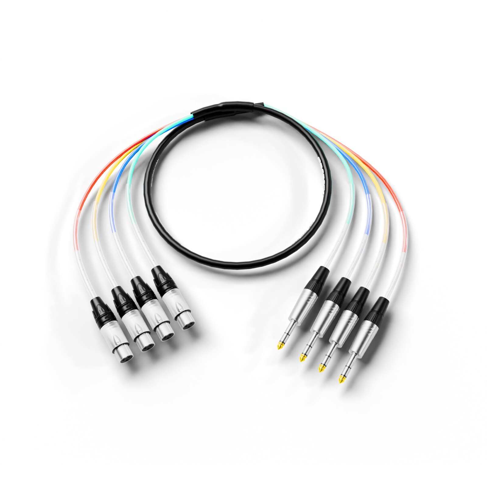 PRORECK 4 Channels 6ft Snake Cable 1/4'' TRS-XLR Female Audio Cable