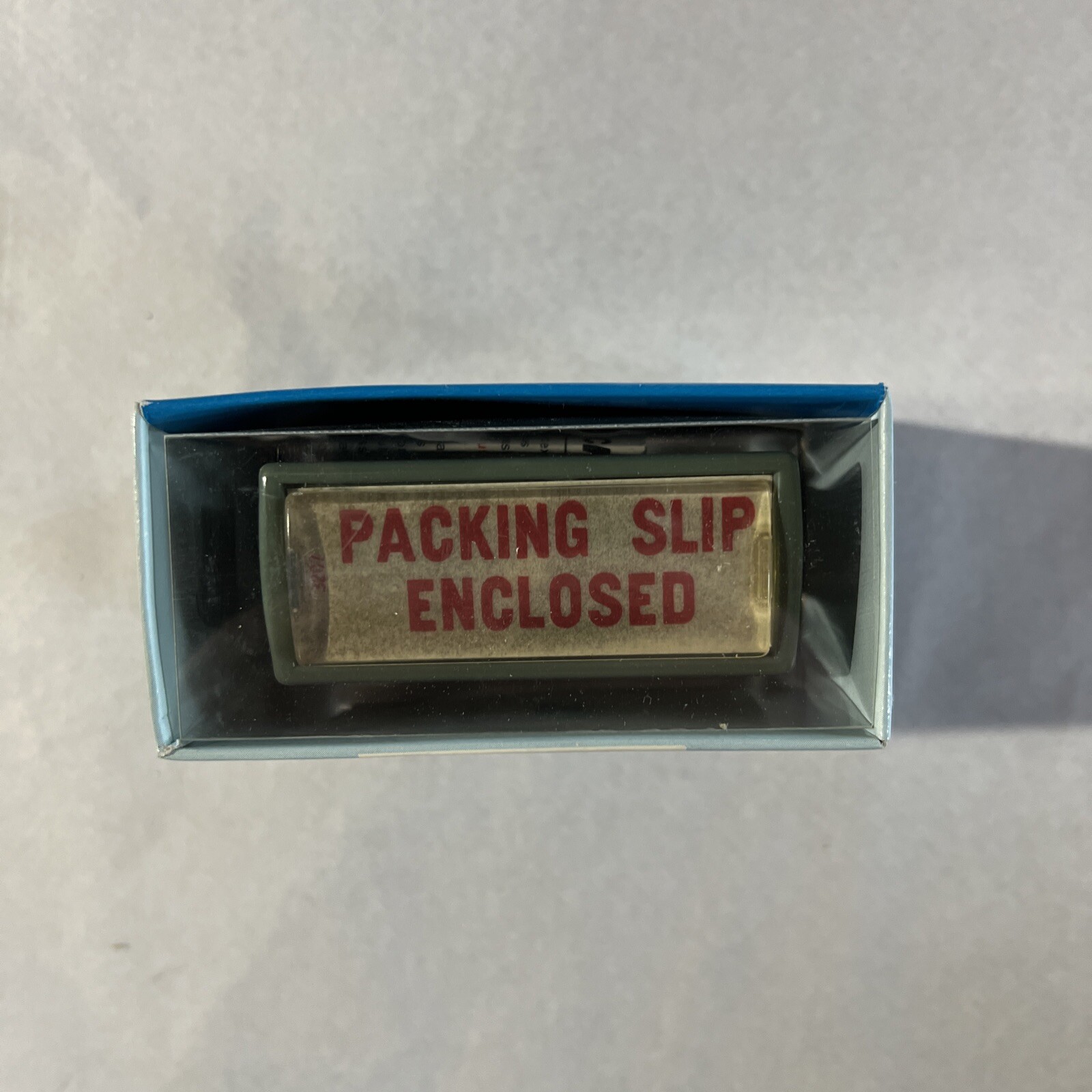 Xstamper Shachihata "Packing Slip Enclosed" JUMBO Stamp Red Ink NOS #3207