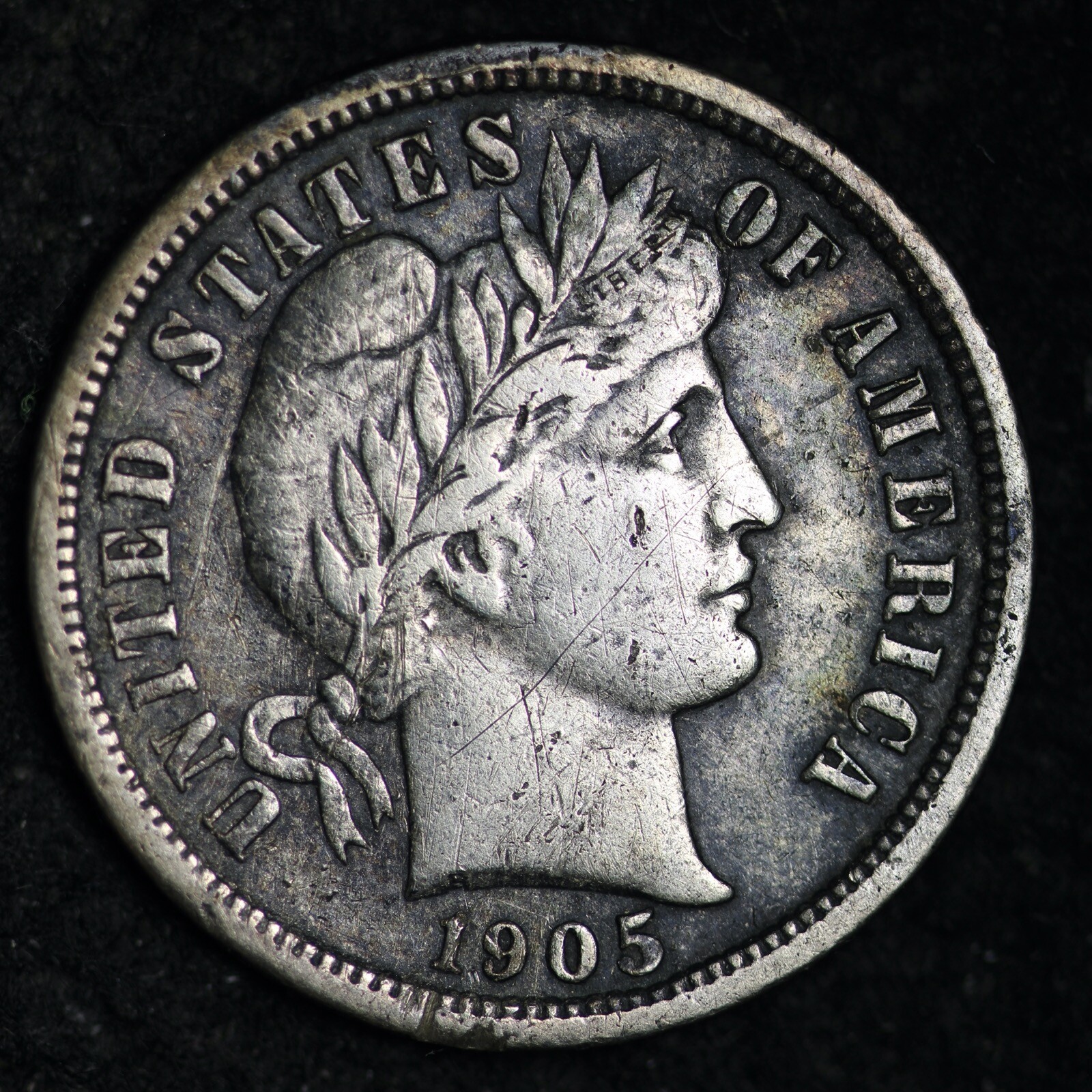 1905-S Barber Silver Dime CHOICE AU E303 GNE