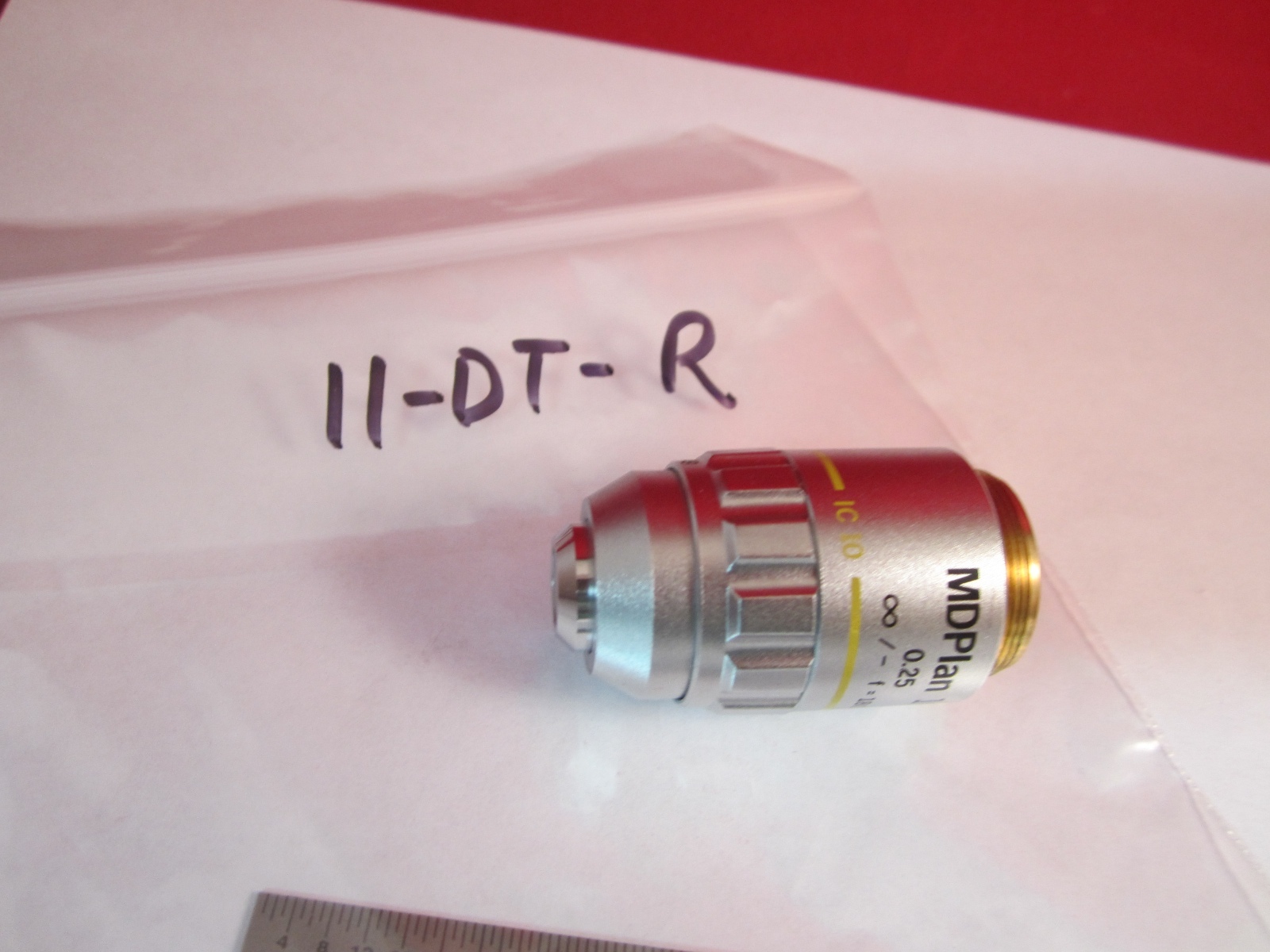 MICROSCOPE OBJECTIVE OLYMPUS JAPAN MDPLAN 10X INFINITY OPTICS BIN#11-DT-R