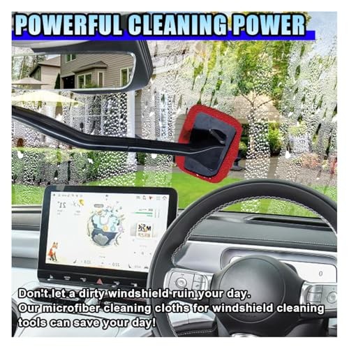 20PCS Microfiber Cloths for Car Windshield Cleaning Tool, Replaced Glass Square