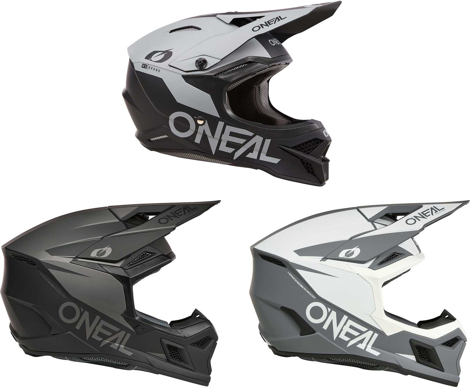 O'Neal 3 SRS Solid Helmet - Motocross Dirt Bike MX ATV UTV Motorcycle Off-Road