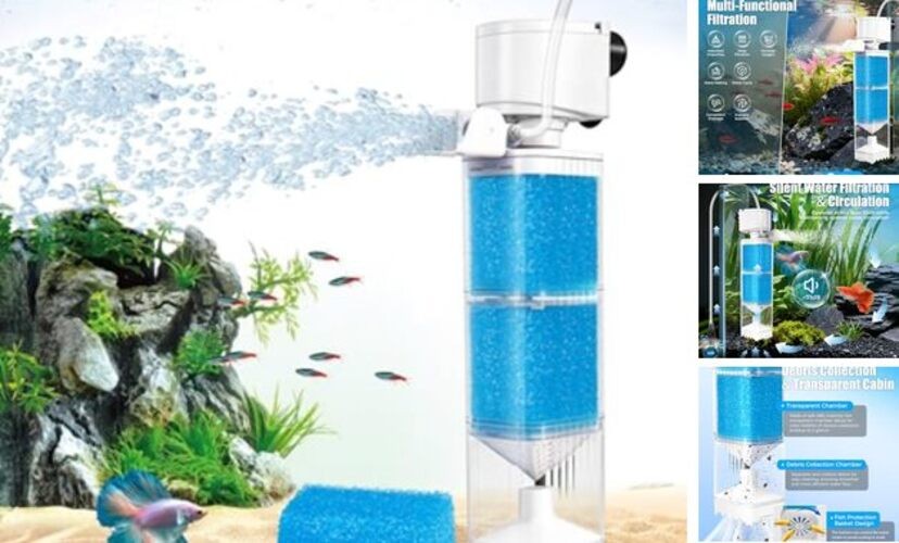 Aquarium Filter for 40-70 Gallons Tank, 225GPH Fish Rectangle: For 40-70 Gal