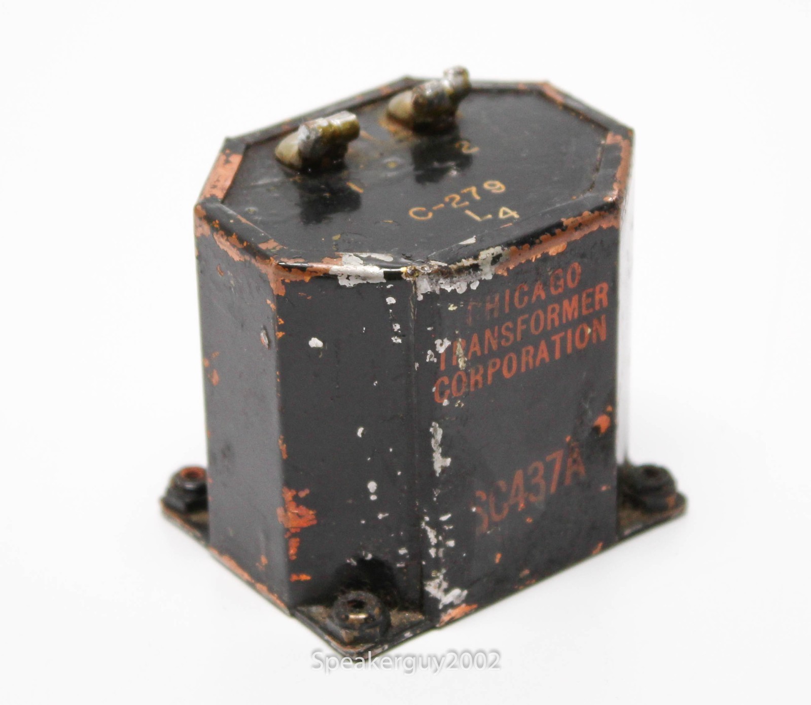 Vintage Chicago Transformer Shielded Power Supply Choke / 10.3H 470 Ohm -- RM11