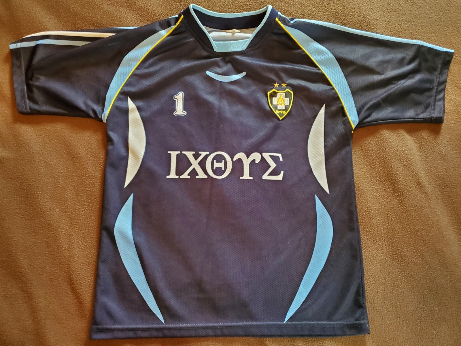 IXORE Soccer Jersey Navy Blue Rev 21:6 Rogwear Mens Small Peru Made Futbol