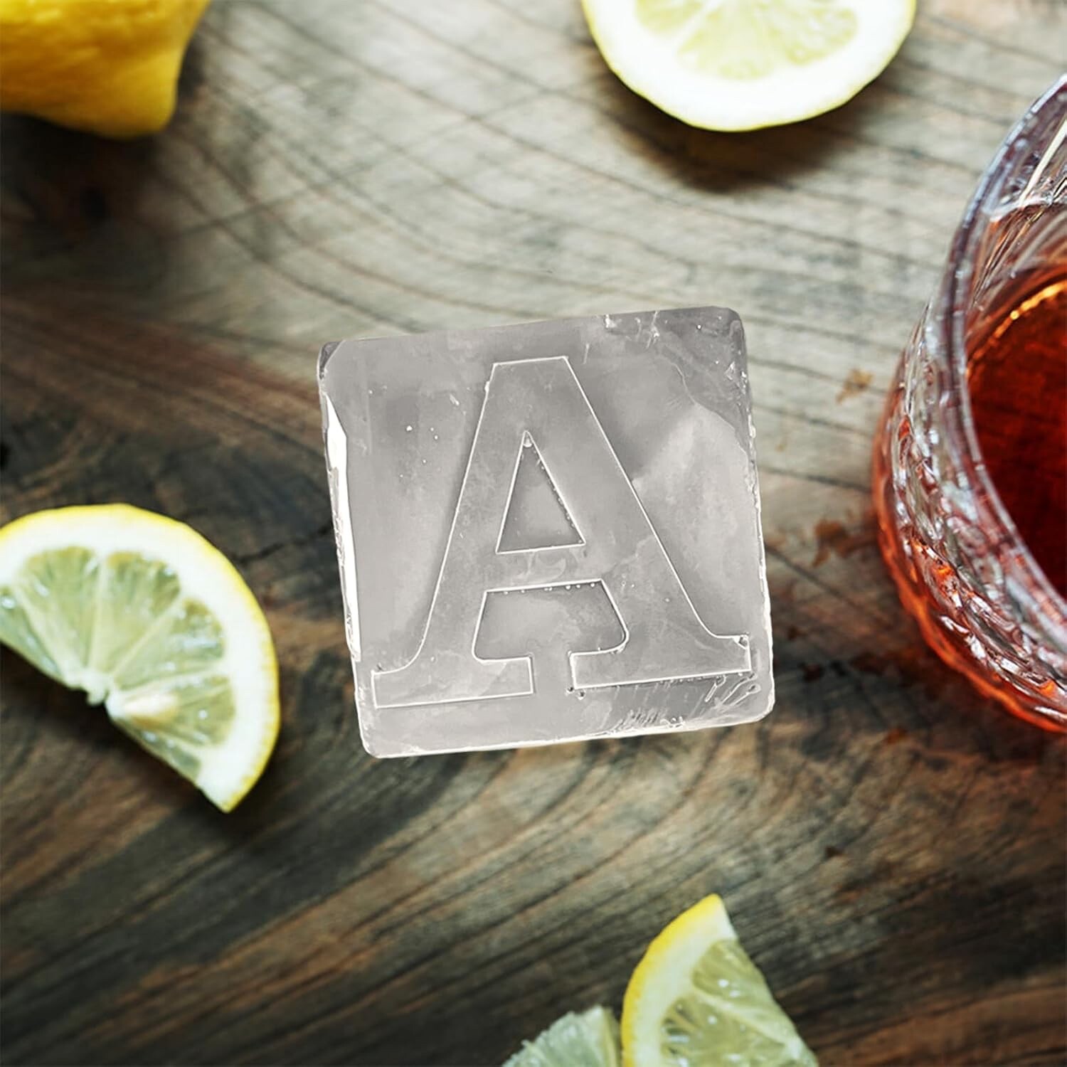 Letter A Monogram Ice Cube Mold Custom Ice Cube Mold 2 Inch Big Initials Silicon