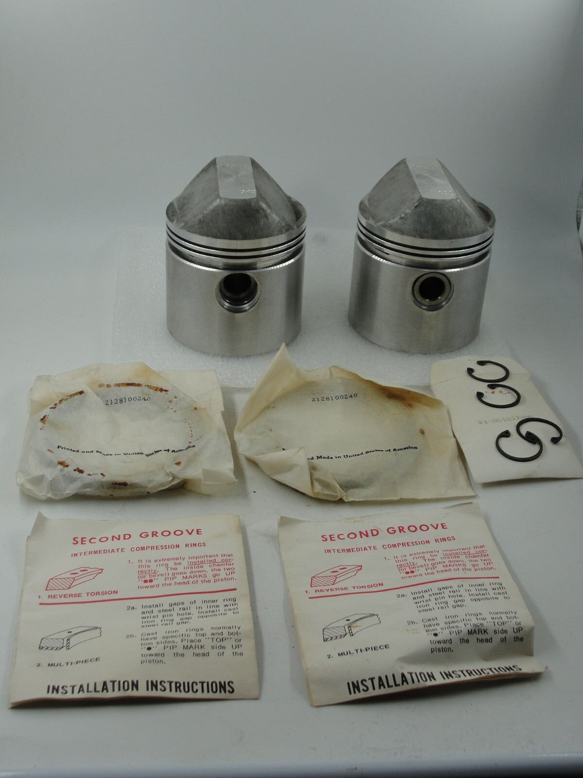 (2) NEW TRW Forged Piston Set Oversized +.050 Harley-Davidson 900cc Sportster