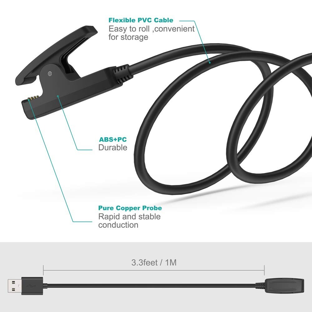 Compatible for Garmin Watch Charger Cable