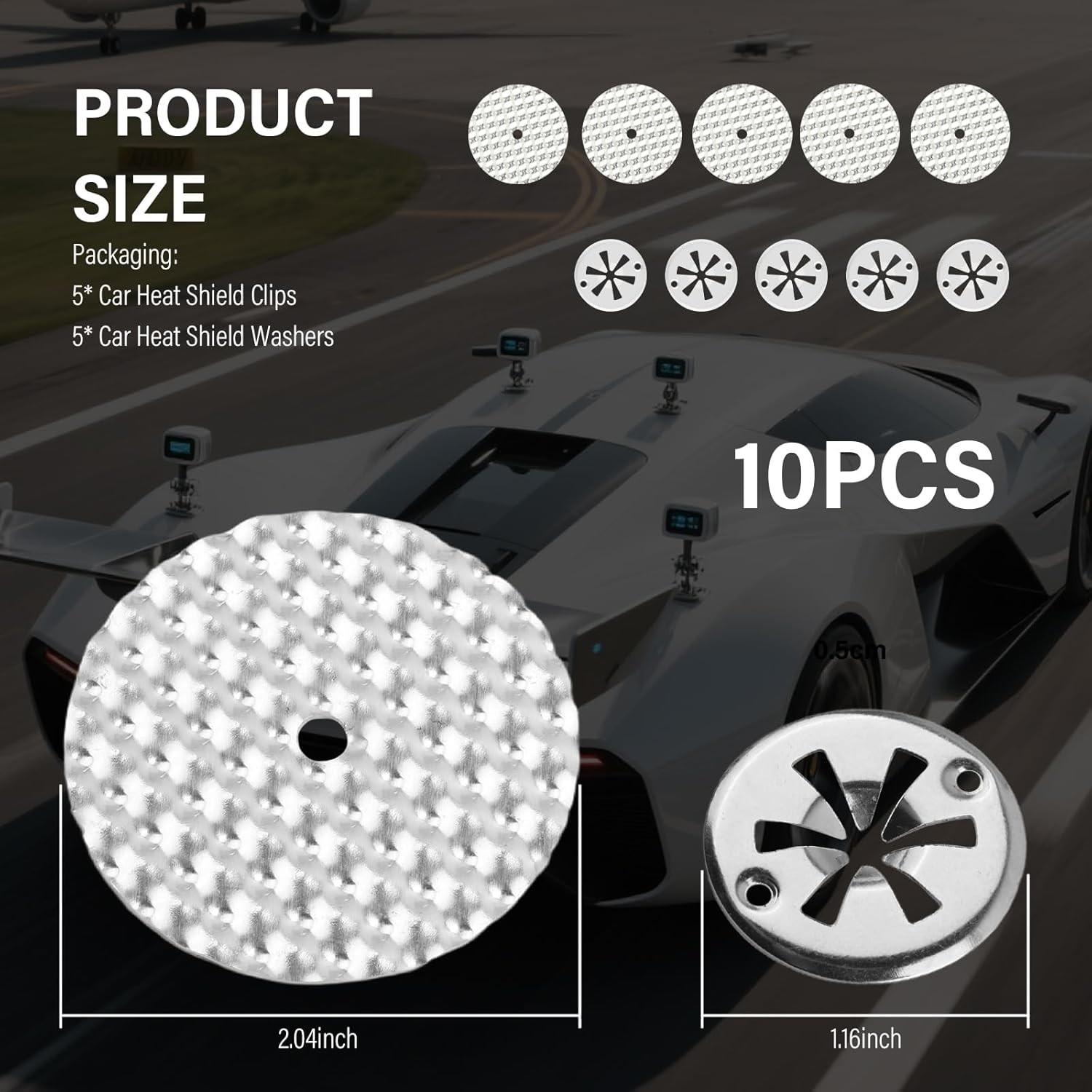 10PCS Car Heat Shield Repair Kit,Exhaust Heats Shields Clips Compatible with VW