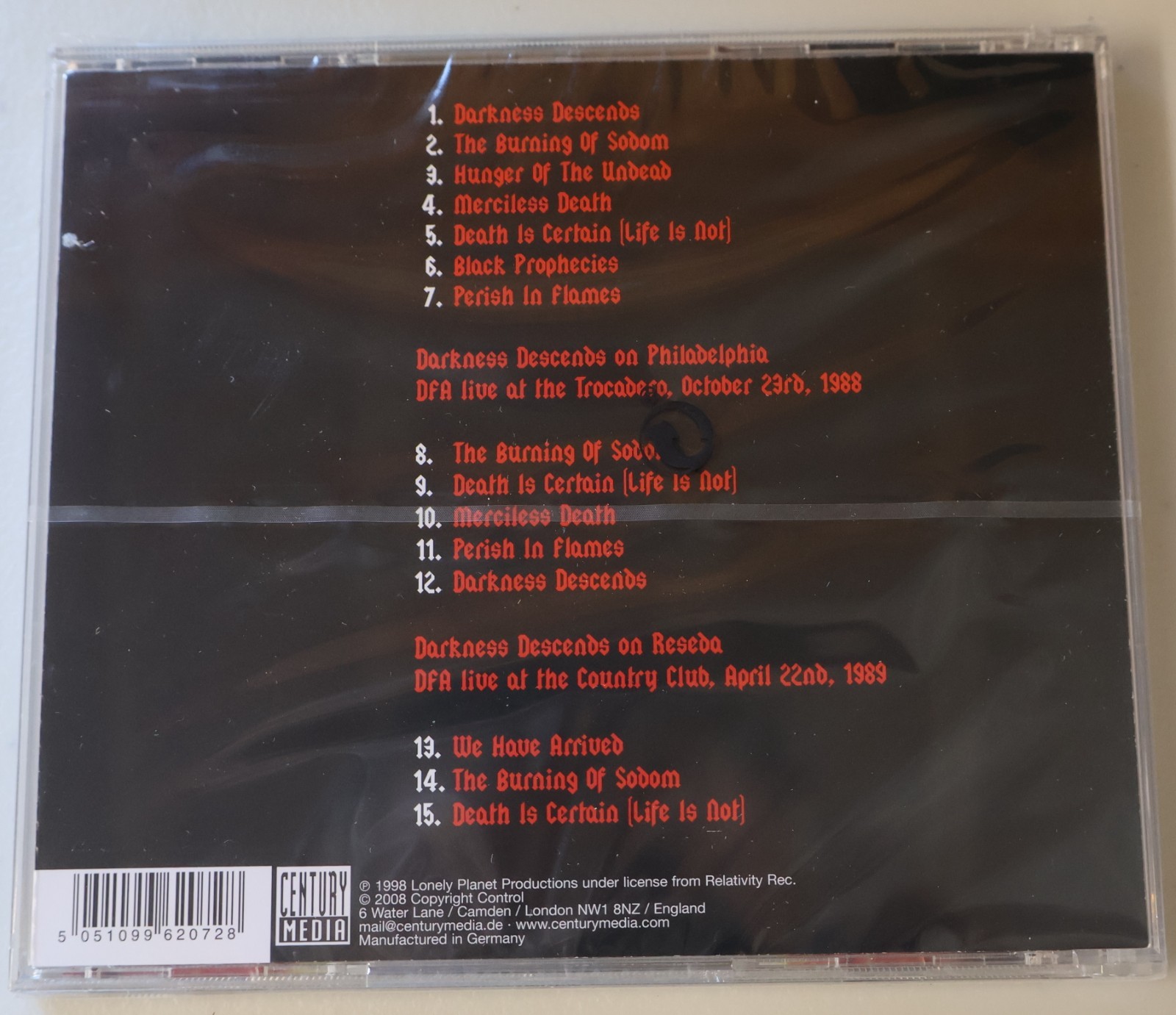 Dark Angel Darkness Descends 2008 reissue CD new