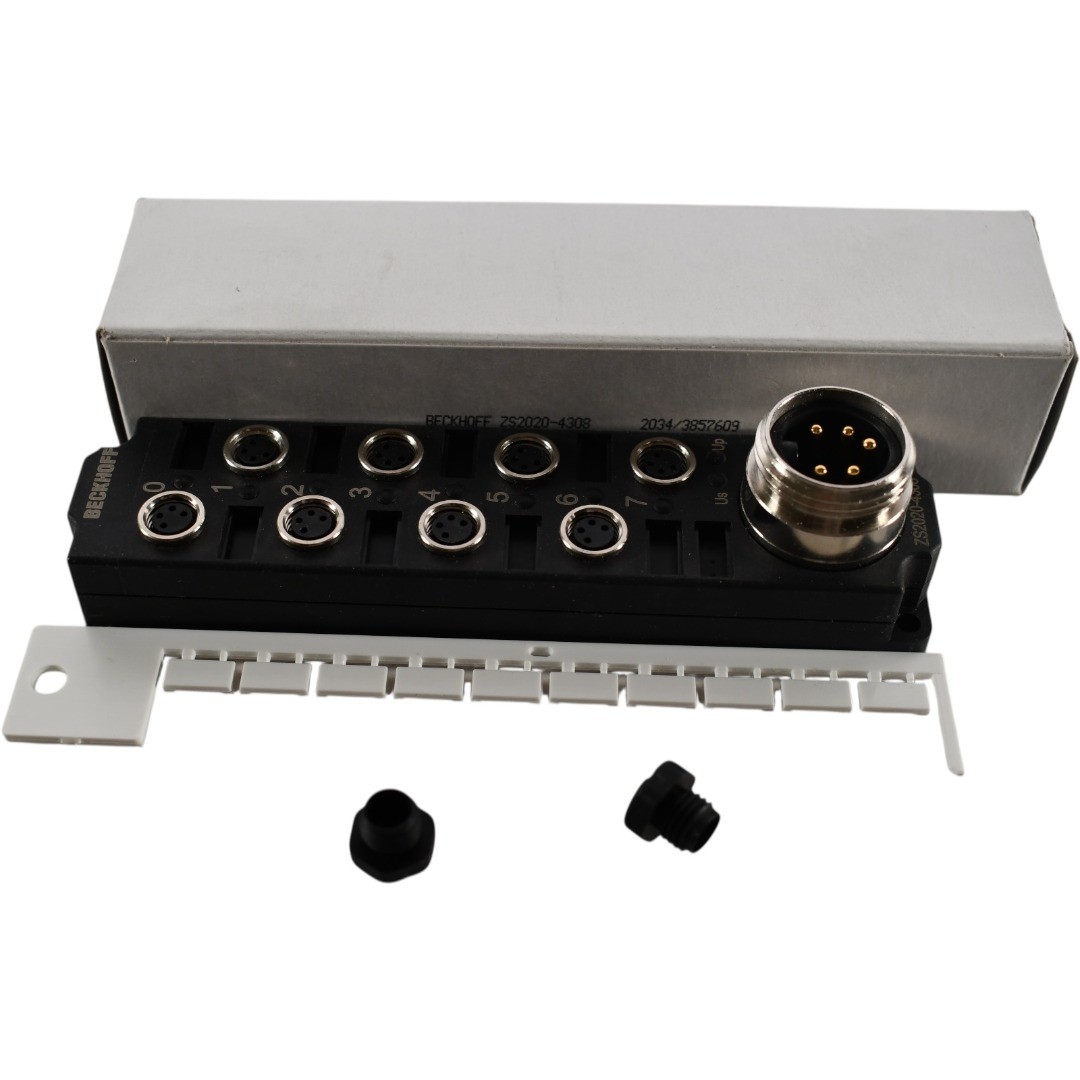 NEW Beckhoff ZS2020-4304 Power distribution box 4 x M8, 4-pin, 1 x 7/8 5-pin