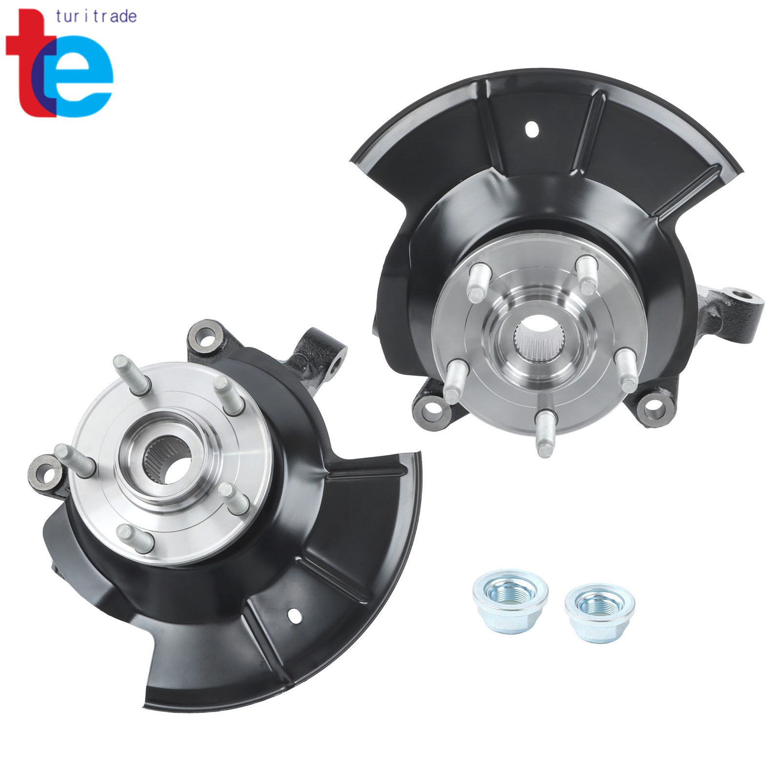 For Ford Edge 2011-2014 2PCS Front Wheel Hub Bearing Steering Knuckle Assembly