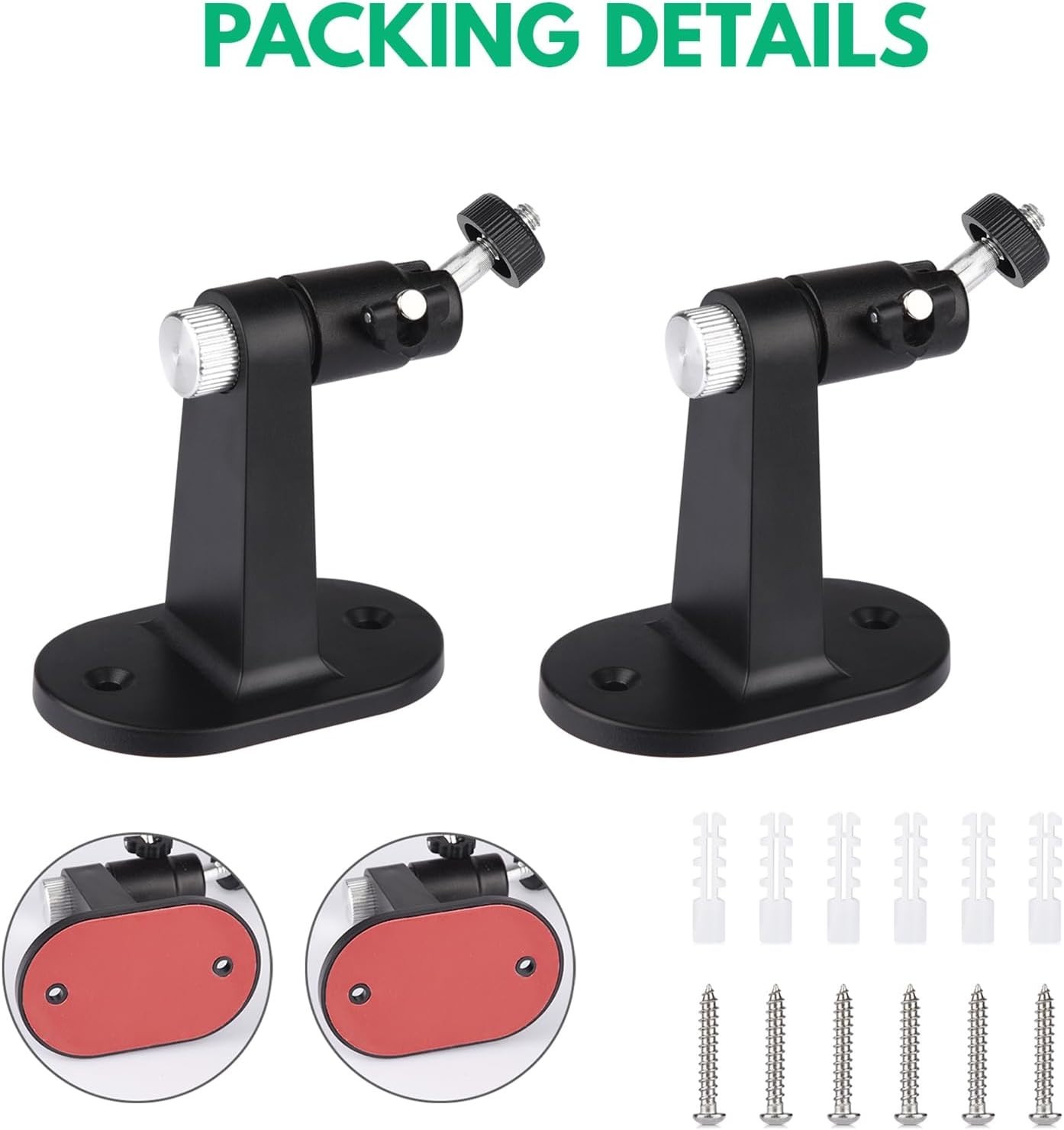 2Pack Adjustable Security Wall Mount Bracket for Ring Stick up Cam & Ring Outdoo