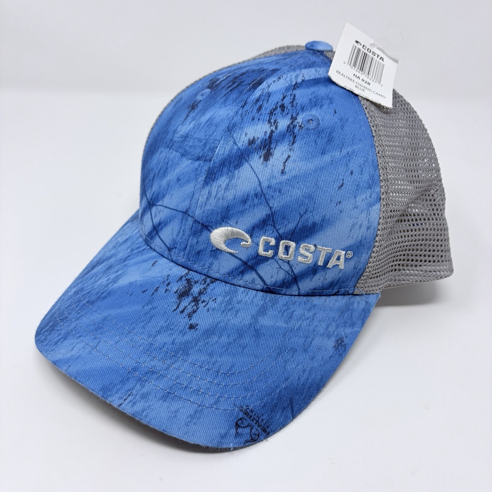 Costa Del Mar HA92B Realtree Camouflage Blue Mesh Adjustable Trucker Hat Fishing