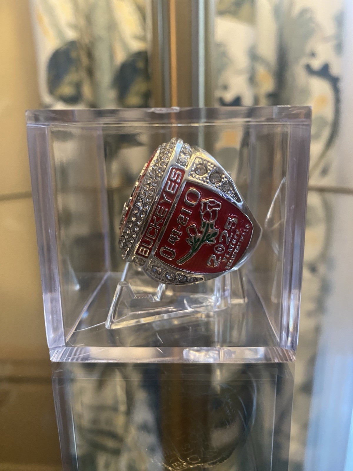Ohio State Buckeyes 2025 Rose Bowl Championship Ring with Collector Cube