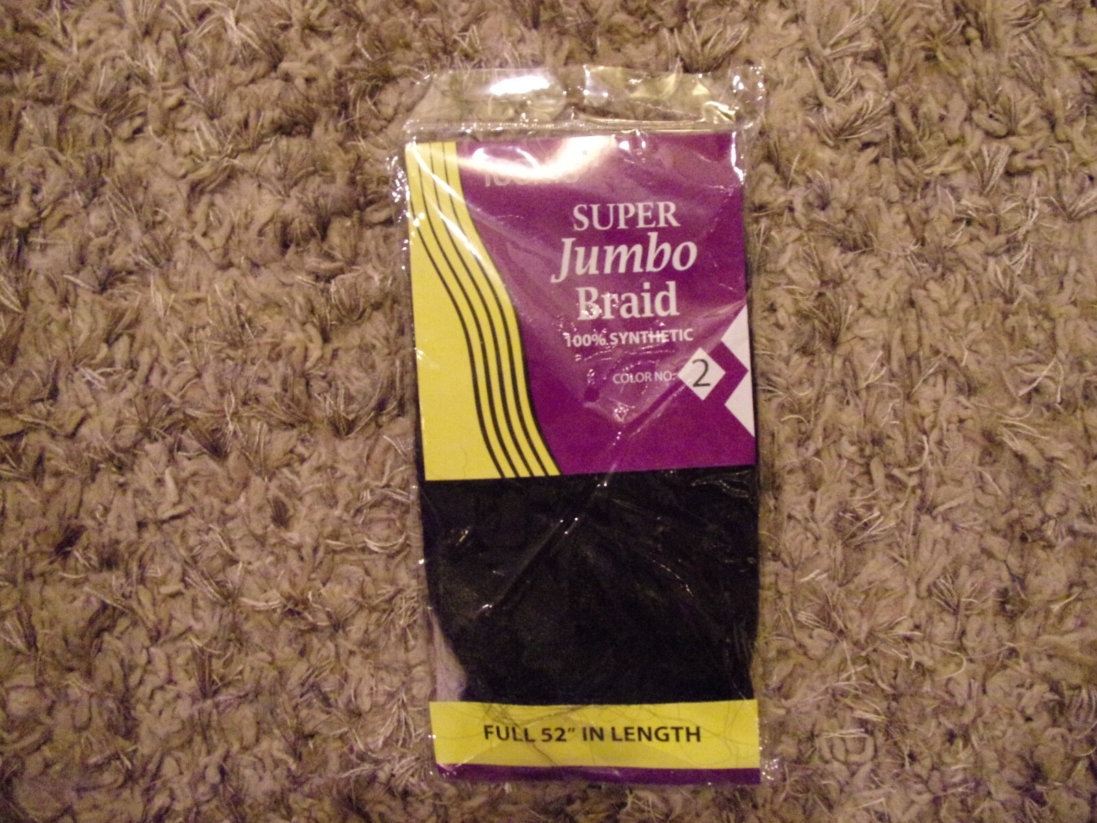 NEW ICONIC SUPER JUMBO HORSE TAIL BRAID COLOR #2 LENGTH 52"