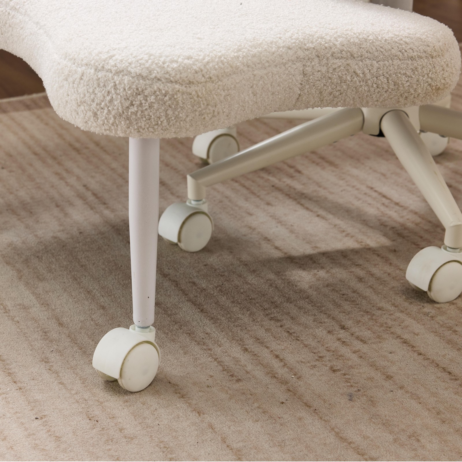 Beige Ergonomic Meditation Chair Cross Legged Seat with Lumbar Support forOffice