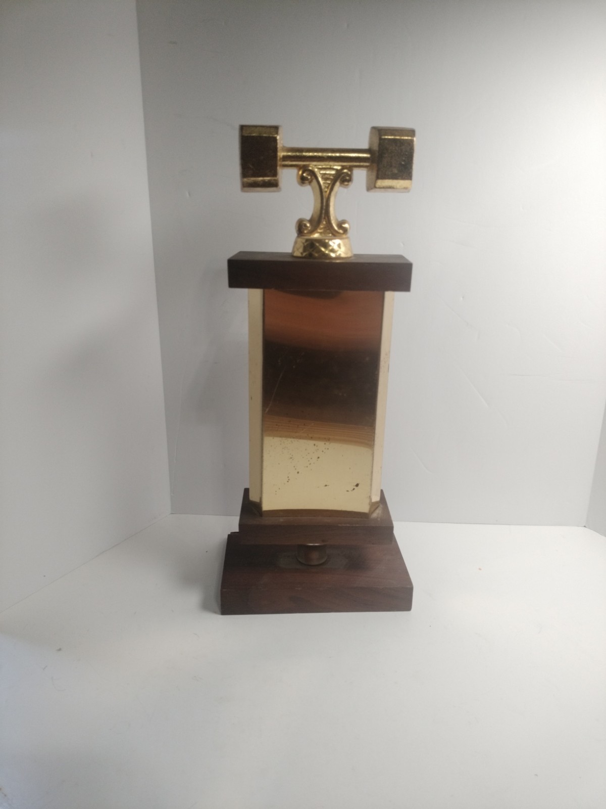 Vintage Weight Lifting Trophy Dumbbell
