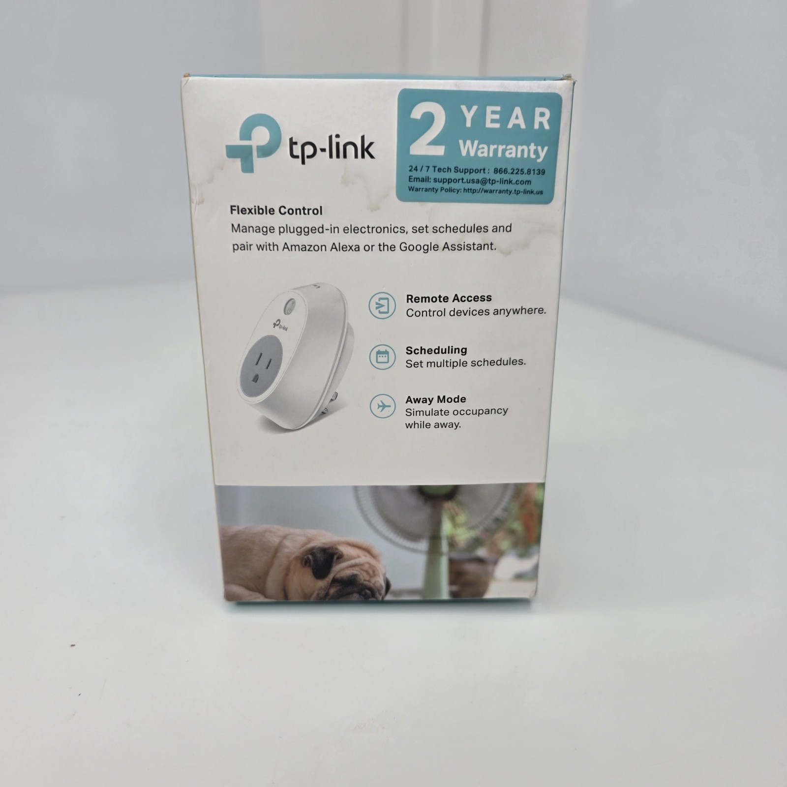 TP-Link HS100 Smart WiFi Plug Compatible W/ Alexa & Google Assistant - White