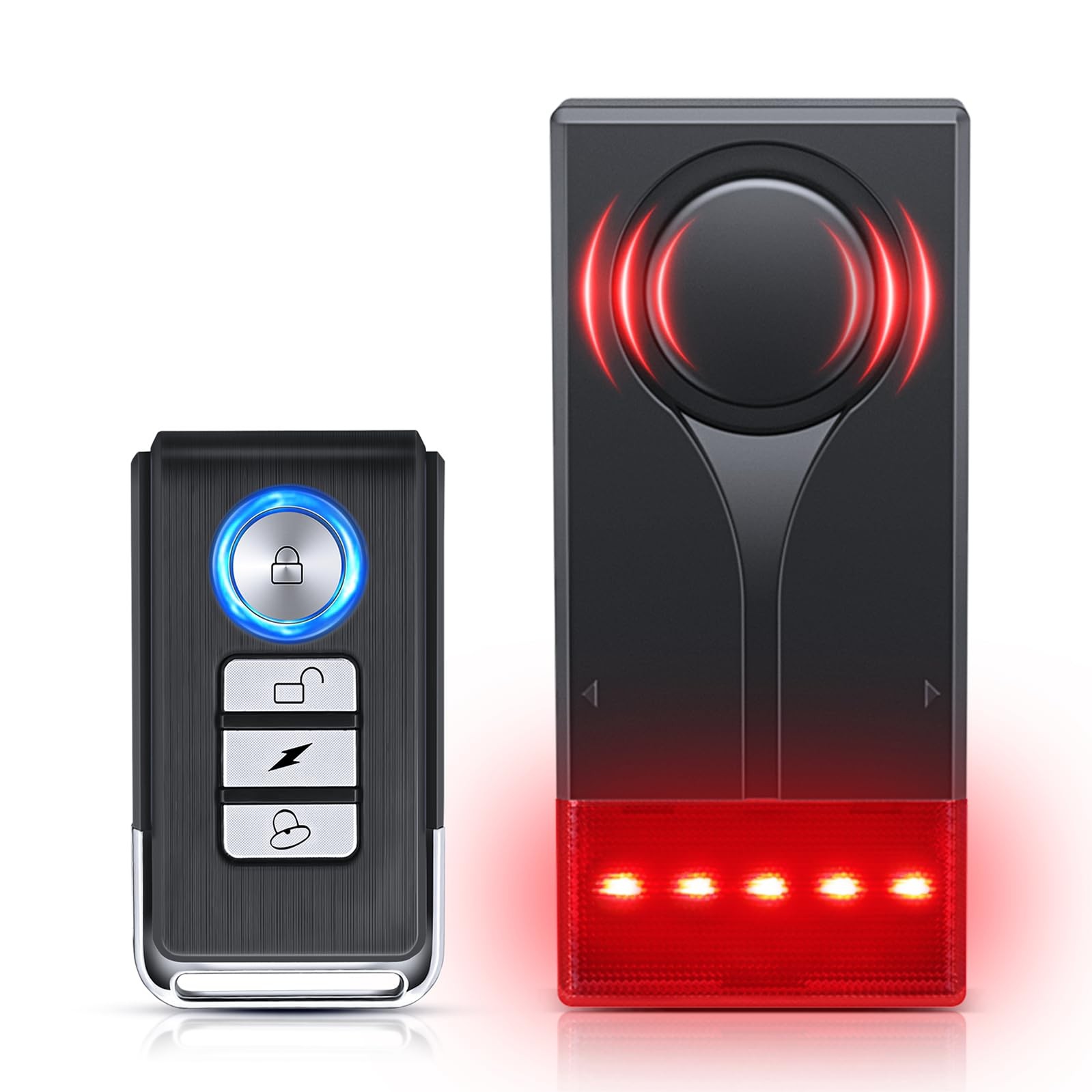 Car Anti-Theft Vibration Alarm, ELECTOP 108dB Automobile 1 Alarm(1 Remote)