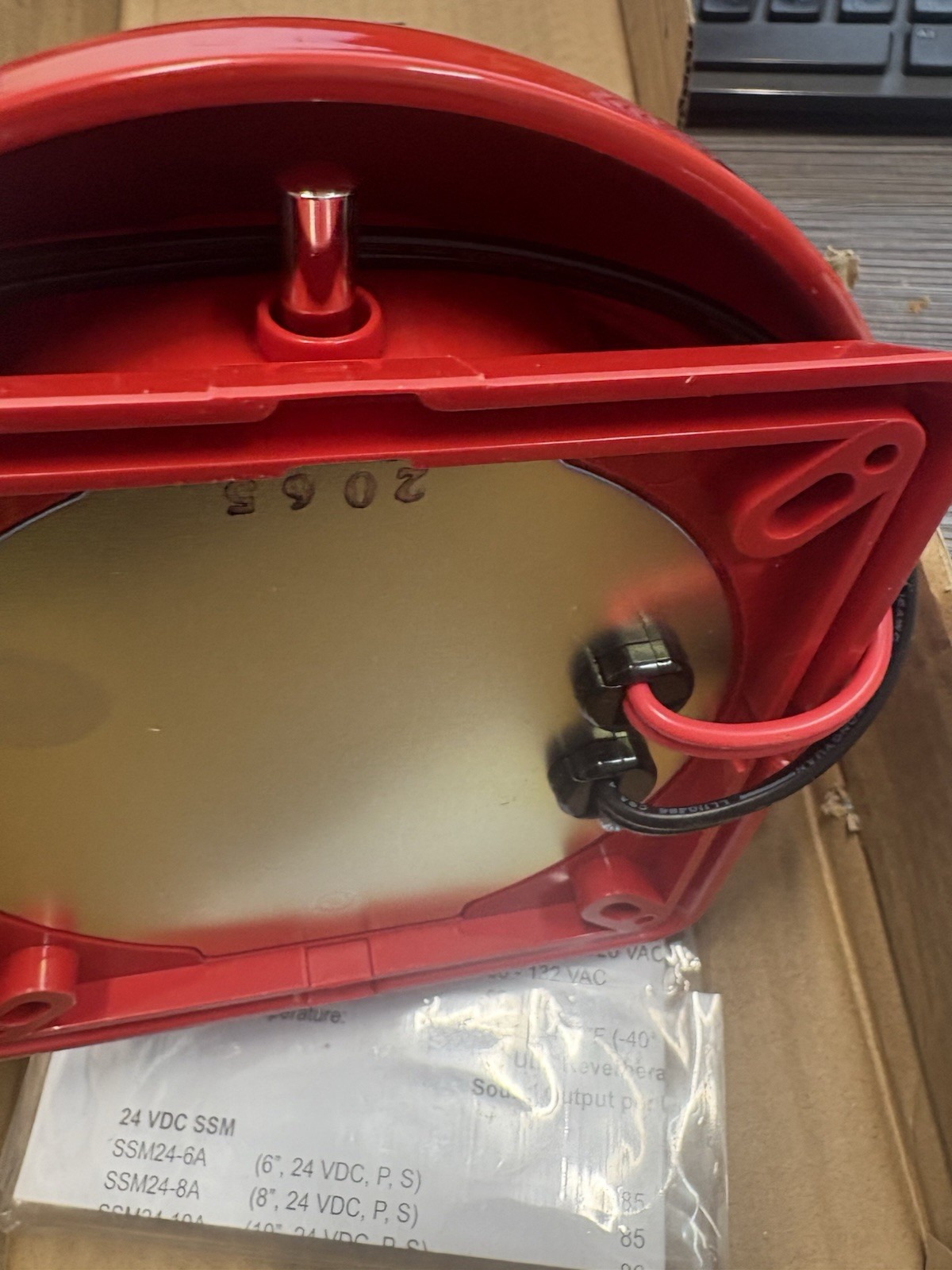 System Sensor SSM24-6A 24 VDC 6" FIRE Alarm Bell Red Polarized 85dba NEW