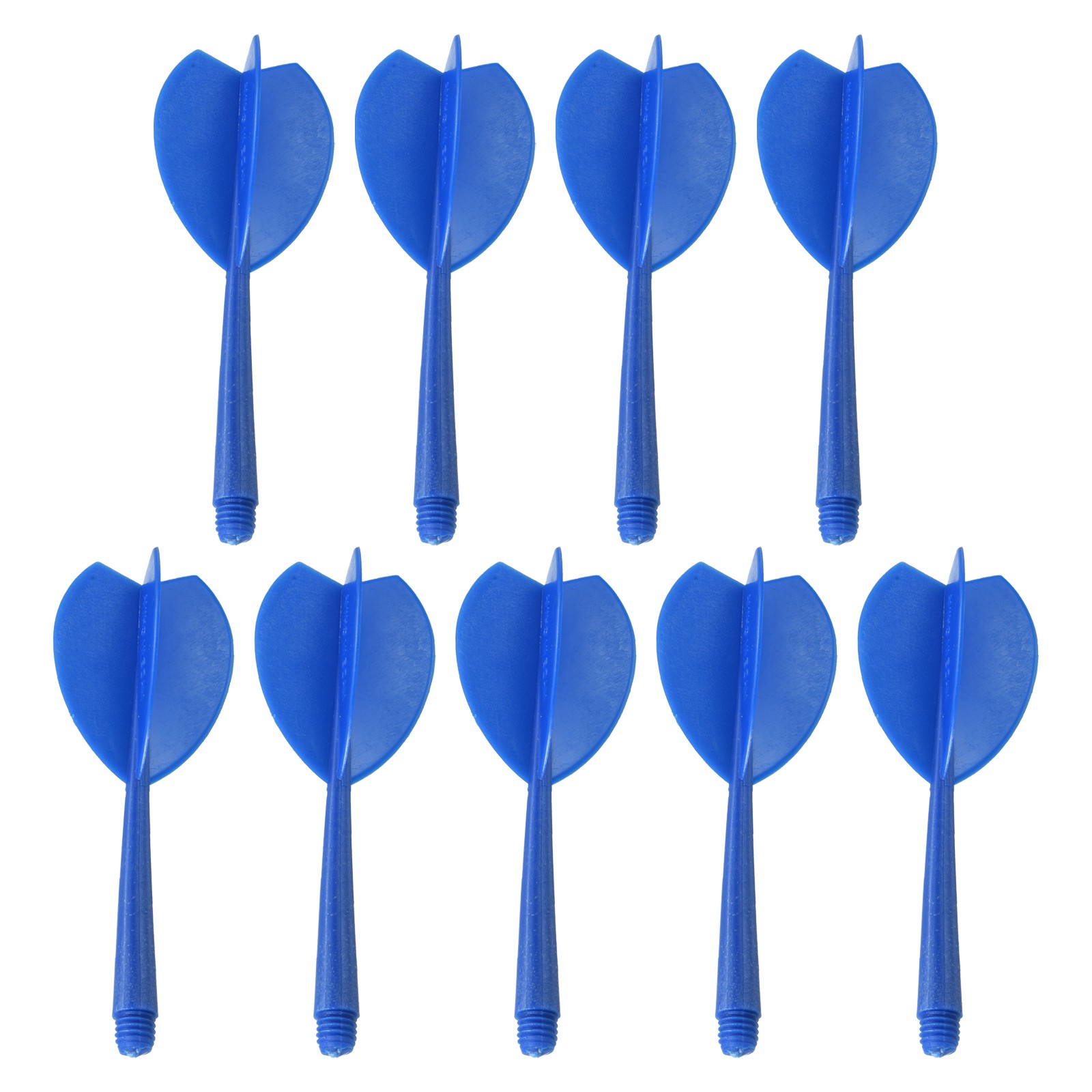 Integrated Dart Shaft & Flights, 9 Pack Plastic Dart Flight Set, Blue