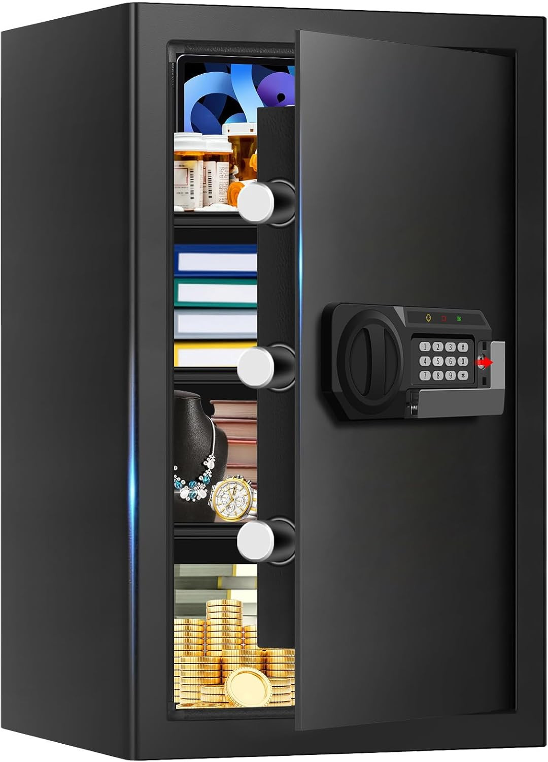 5.1 Cuft Fireproof Waterproof Safe with Electronic Keypad