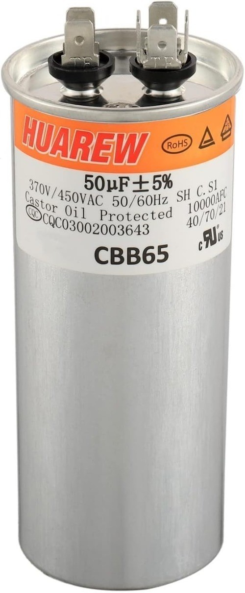 50 uF MFD 5 450 VAC CBB65 Round Capacitor AC Motor and Fan Startin Style: 50UF