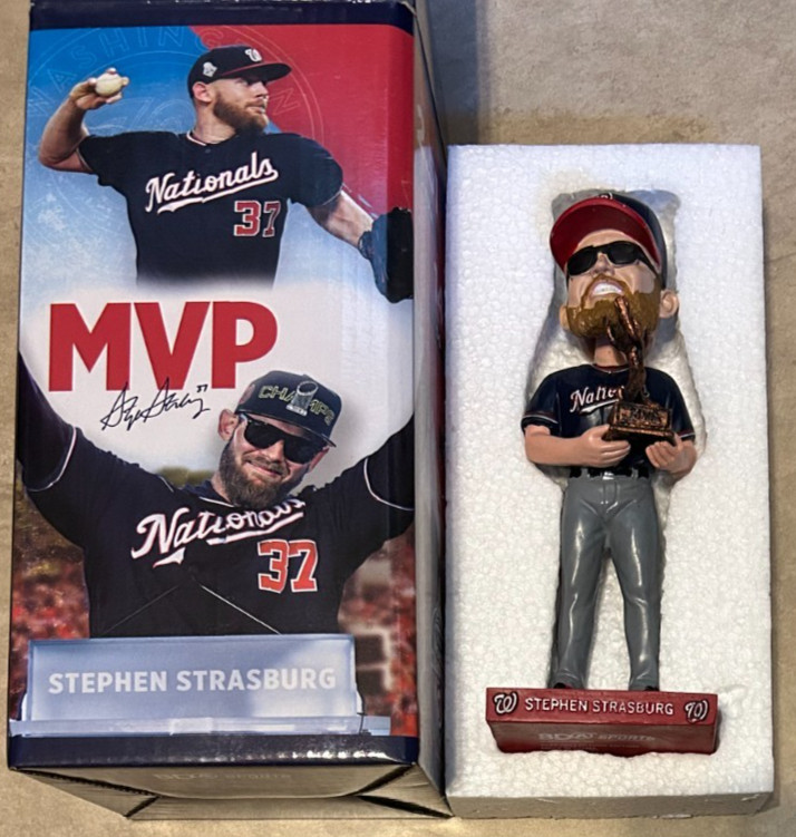 Stephen Strasburg MVP Bobblehead 2022 Washington Nationals in Box SGA BDA Sports